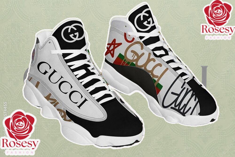 Gucci Logo Sneakers Jordan 13, Jordan Shoes, Shoes Mens - Rosesy