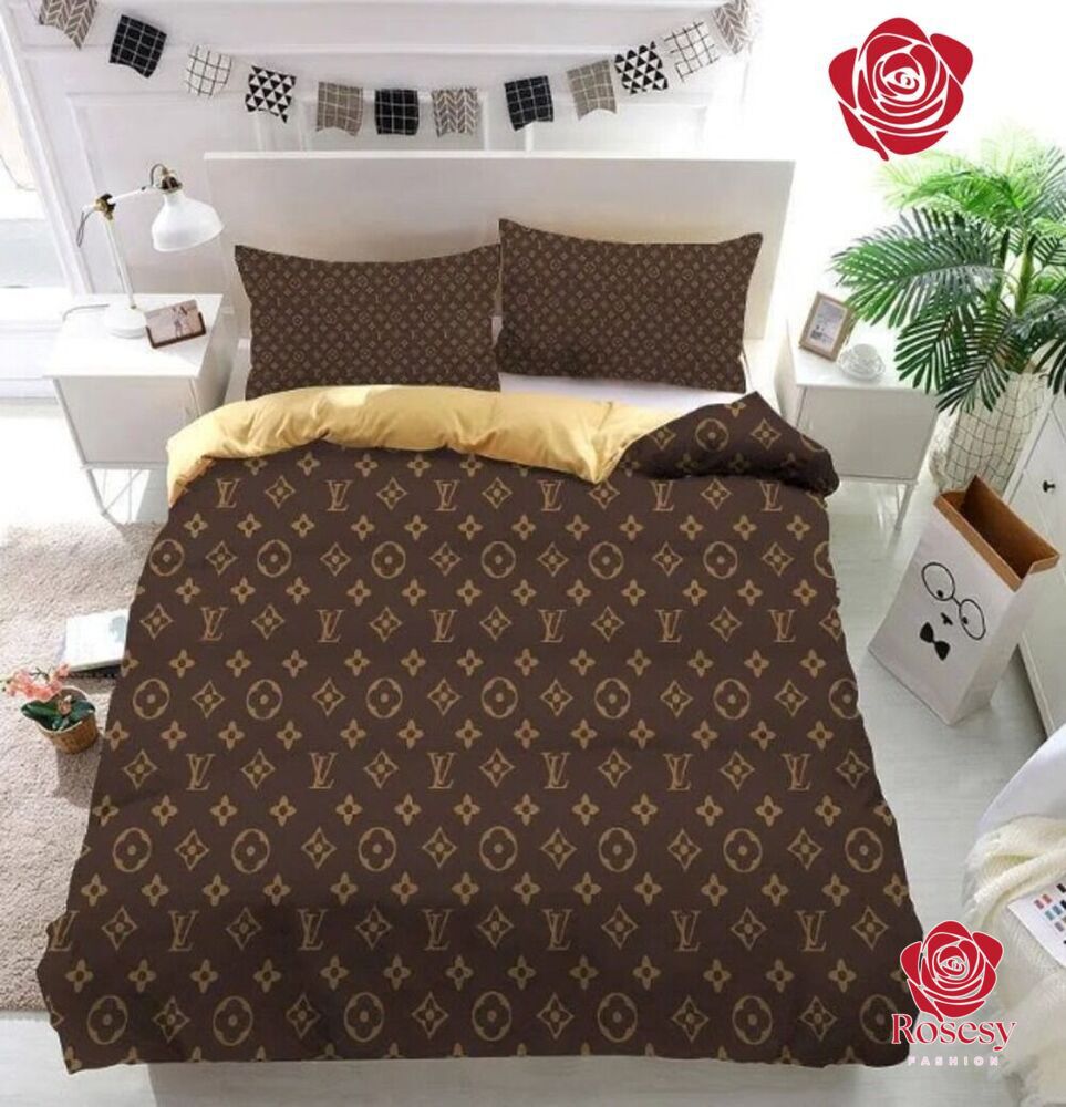 Cheap Brown Louis Vuitton Bedding Set , Louis Vuitton Bedroom Set